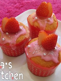 ふんわり春の♡いちごマフィン-レシピのメイン写真