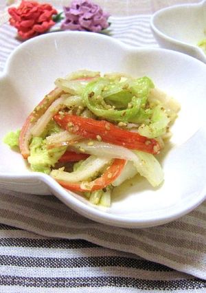 【らっきょう酢で】白菜のごま酢和え-レシピのメイン写真