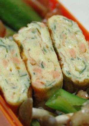 お弁当✿青海苔と鮭フレークの卵焼き✿-レシピのメイン写真
