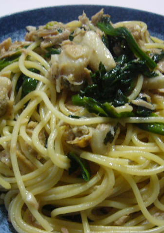 ホタテとほうれん草とエリンギの和風パスタ-レシピのメイン写真