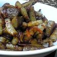 ごぼうと豚肉のキムチキンピラ