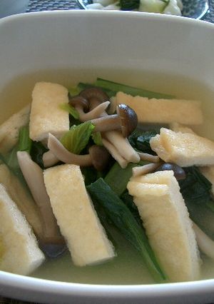 小松菜と油揚げの煮びたし-レシピのメイン写真
