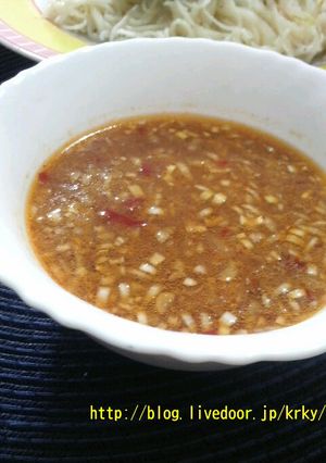 ピリ辛ネギ味噌だれ(つけ麺用)-レシピのメイン写真