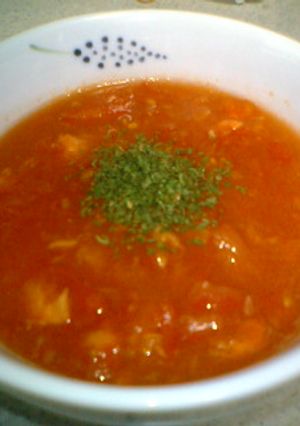 超簡単☆レンジであつあつトマトスープ-レシピのメイン写真