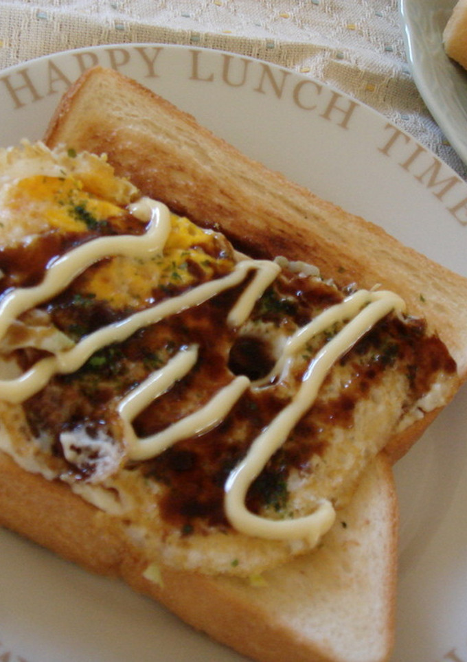 お好み焼き風*＊☆トースト-レシピのメイン写真