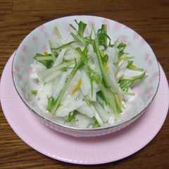 รูปของ あと一品！水菜と長芋のさっぱり和え