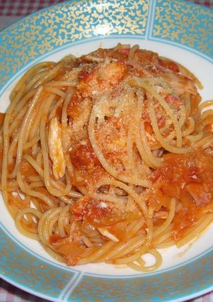 カニ缶でトマトクリームパスタ-レシピのメイン写真
