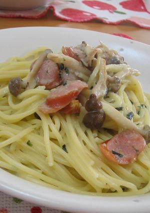 きのこたっぷり♪わさびクリームパスタ-レシピのメイン写真