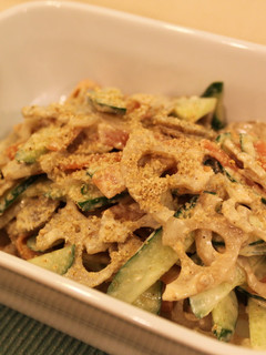 ごま風味♪根菜のきんぴらサラダ-レシピのメイン写真
