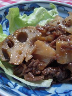 ごはんが進む!蓮根と挽き肉の甘辛炒め-レシピのメイン写真