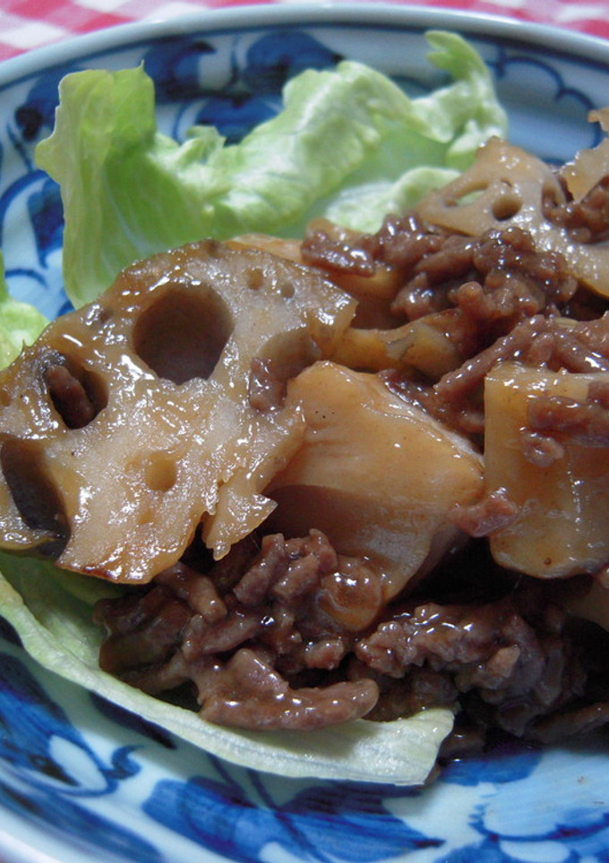 ごはんが進む！蓮根と挽き肉の甘辛炒め-レシピのメイン写真
