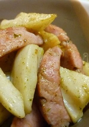 蓮根とソーセージのバジル炒め-レシピのメイン写真