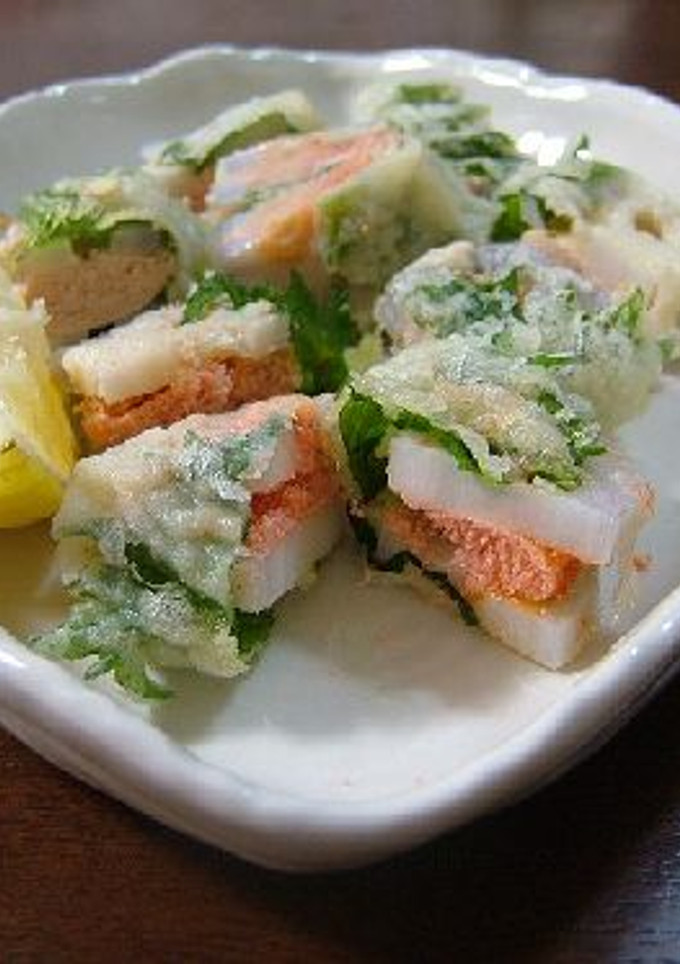 れんこんとたらこのはさみ揚げ-レシピのメイン写真