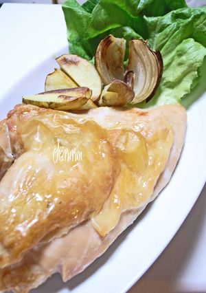 胸肉の皮パリッパリッオーブン焼き♪-レシピのメイン写真