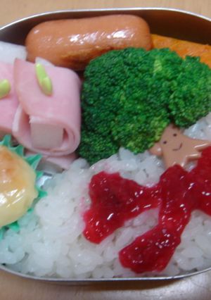 お弁当に赤のお絵かき♪-レシピのメイン写真