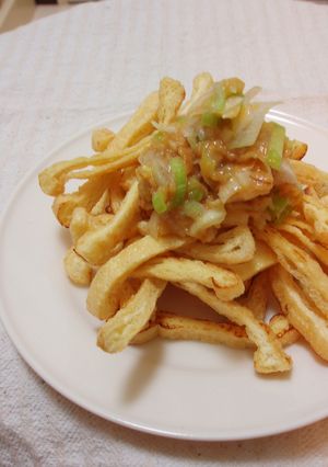 カリカリ油揚げのねぎみそのっけ-レシピのメイン写真