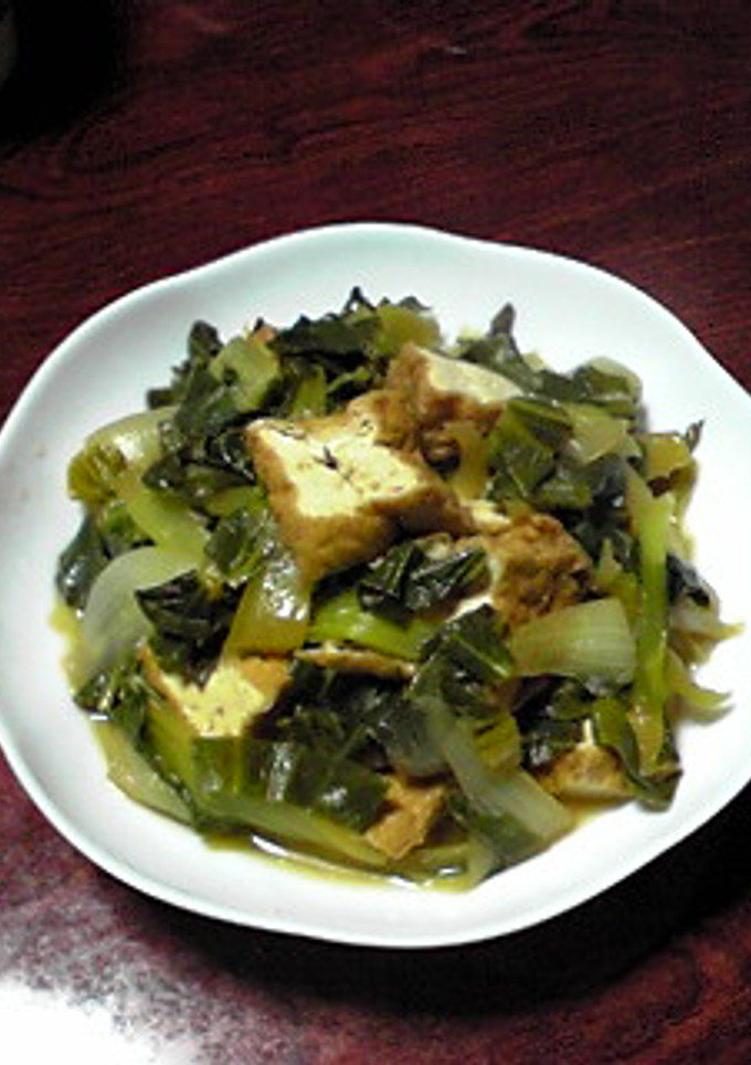 チンゲンサイと厚揚げの煮物-レシピのメイン写真