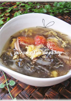 中華風✿ふんわり卵のもずくスープ-レシピのメイン写真