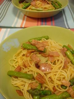 簡単!ベーコンとアスパラの醤油マヨパスタ-レシピのメイン写真