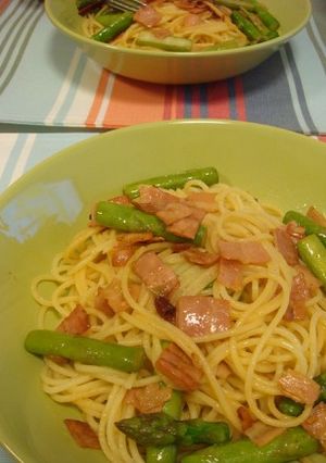 簡単！ベーコンとアスパラの醤油マヨパスタ-レシピのメイン写真