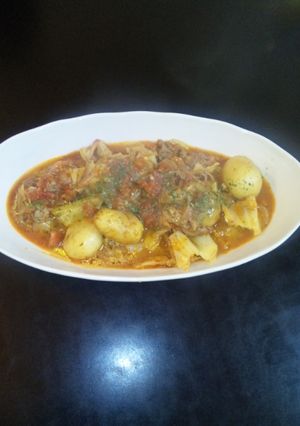 牛肉と新じゃがのトマト煮込み-レシピのメイン写真