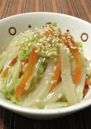 焼いて美味しさUP！白菜の焼きナムル♪-レシピのメイン写真