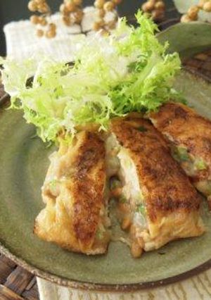 大根餅風？納豆のきつね焼き-レシピのメイン写真