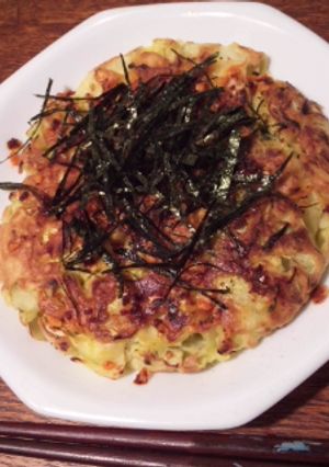 キャベツだけしかなくても！お好み焼き-レシピのメイン写真