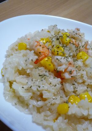 簡単☆炊飯器ピラフ☆エビコーン-レシピのメイン写真