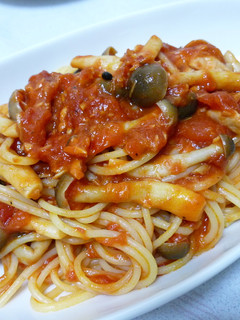 ツナとしめじのトマトパスタ-レシピのメイン写真