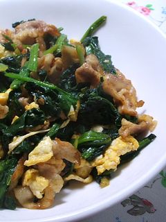 豚肉とほうれん草のカレー炒め-レシピのメイン写真