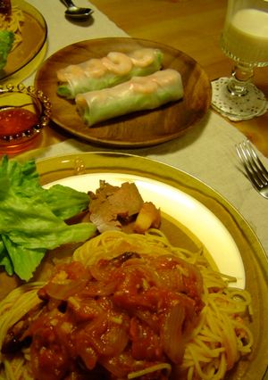 深みトマトと厚切りベーコンのスパゲティ！-レシピのメイン写真