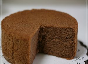 ふわふわ米粉入りチョコスポンジケーキ♪-レシピのメイン写真