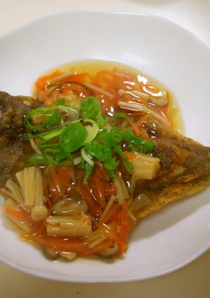 かれいの唐揚げ野菜あんかけ-レシピのメイン写真