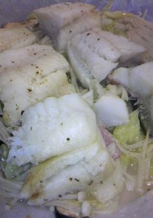 白身魚の塩バターレンジ蒸し-レシピのメイン写真