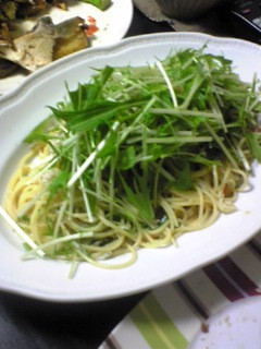 シラスとみずなのスパゲッティー-レシピのメイン写真