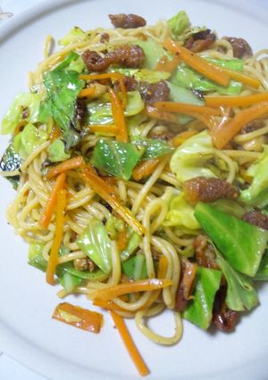 鶏皮☆塩醤油焼きそば-レシピのメイン写真
