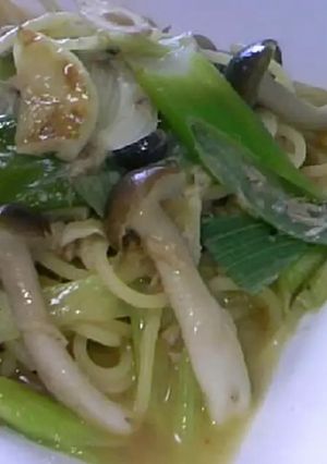 長ねぎとしめじの和風パスタ-レシピのメイン写真