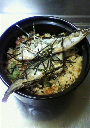 豪快(‾□‾;)!!サンマご飯-レシピのメイン写真