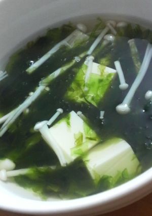 簡単♪豆腐とえのき入り岩海苔のお吸い物！-レシピのメイン写真
