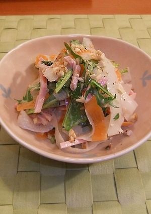 ハムとくるみのリボンサラダ-レシピのメイン写真