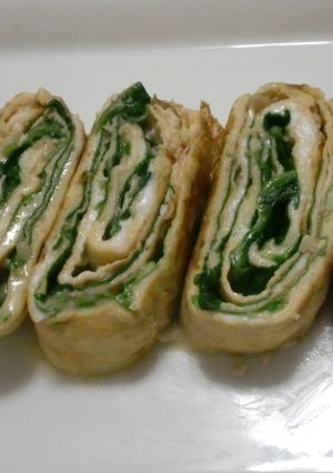 カマンベールチーズとほうれん草の厚焼き卵-レシピのメイン写真