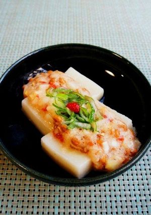 あられ大根と梅の納豆餅-レシピのメイン写真