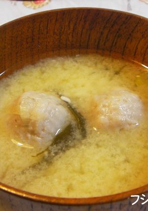 トウジン（白身魚）団子の味噌汁-レシピのメイン写真