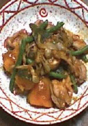 かぼちゃと揚げ鶏の煮物-レシピのメイン写真