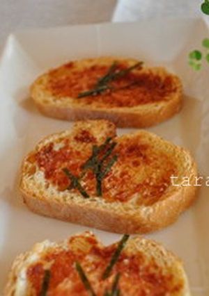 簡単＊パスタソースdeたらこラスク-レシピのメイン写真