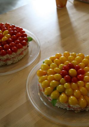簡単!ケーキの様な花ちらし寿司-レシピのメイン写真