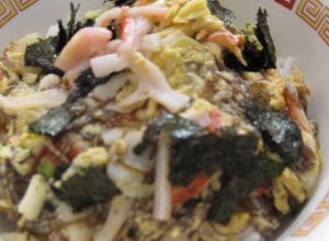 もずくとキムチの卵とじどんぶり-レシピのメイン写真