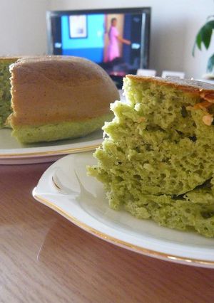 炊飯器で☆抹茶ホワイトチョコレケーキ☆-レシピのメイン写真