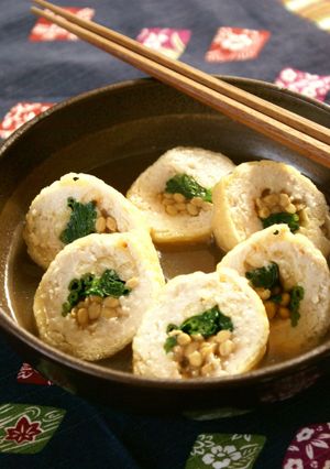 油揚げの納豆ロールあっさり煮-レシピのメイン写真